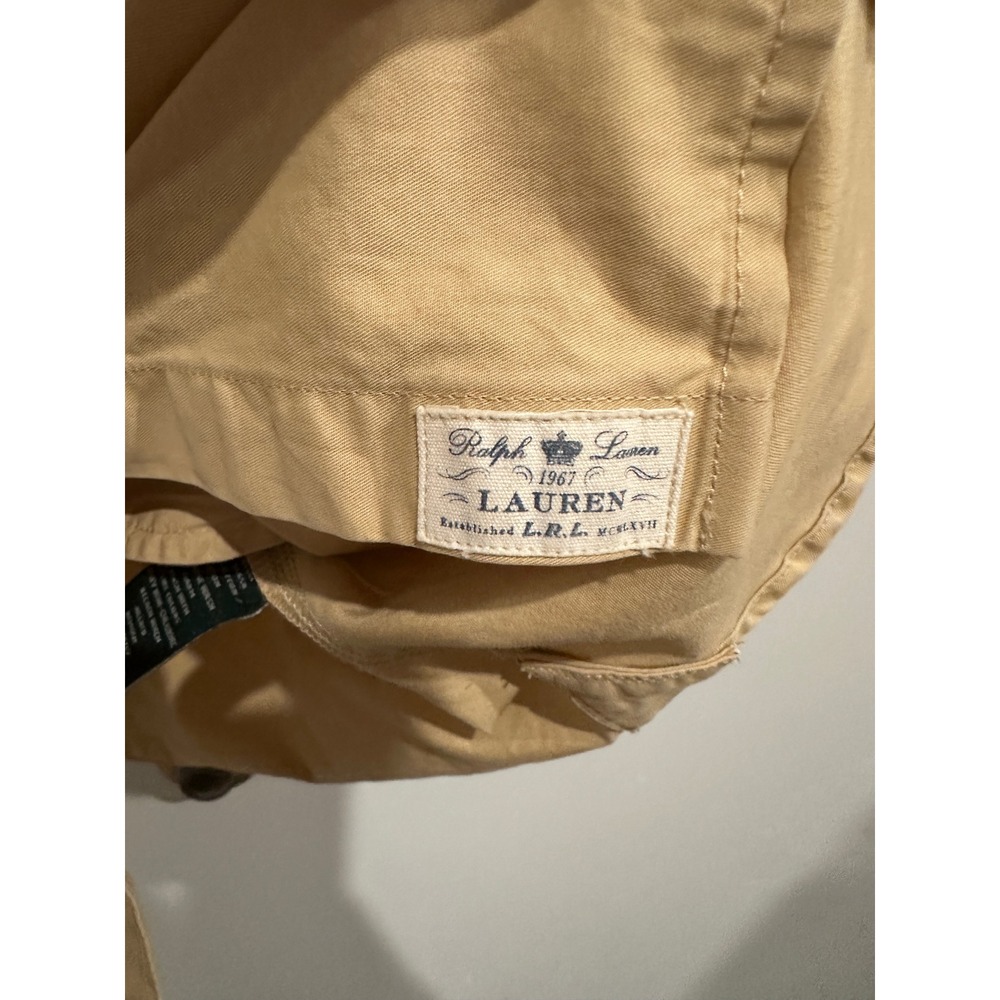 Ralph Lauren Khaki Cotton Utility Shirt Dress Size Medium Old Money Minimalst - Picture 9 of 13